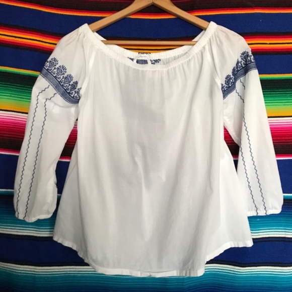 Madewell Medal Folktale Off the Shoulder Top - Picture 7 of 8
